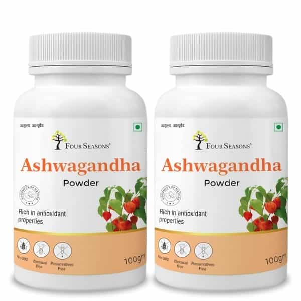 Four Seasons Ashwagandha Powder | Support For Stress | Mental Calmness & Anxiety Issues (Pack Of 2)