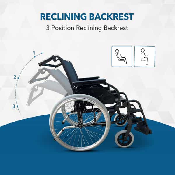 Everactiv Recliner Wheelchair Seat Width 18 Inch