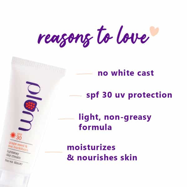 Plum Grape Seed & Sea Buckthorn Light Stay Day Cream - Spf 30 Pa++ - 60 Ml