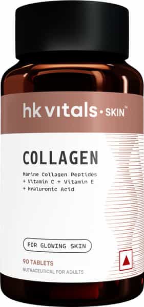 Hk Vitals Collagen Tablets (90 Tablets) | 3000Mg | Marine Collagen Peptides | Vitamin C