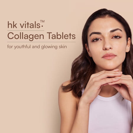 Hk Vitals Collagen Tablets (90 Tablets) | 3000mg | Vitamin C | E | Biotin