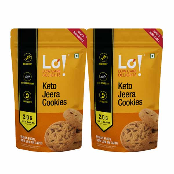 Lo! Low Carb Delights - Jeera Keto Sugar Free Cookies (400G)