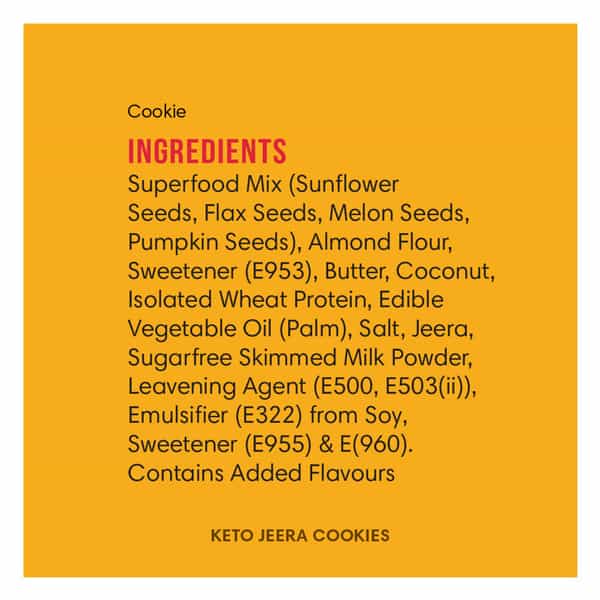 Lo! Low Carb Delights - Jeera Keto Sugar Free Cookies (400G)