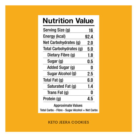 Lo! Low Carb Delights - Jeera Keto Sugar Free Cookies (400g)