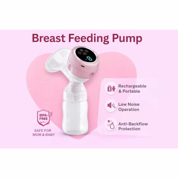 Healthy Wind Portable Electric Breast Pump 4Modes | 9Suction Levels Rechargeable Silicone Extractor