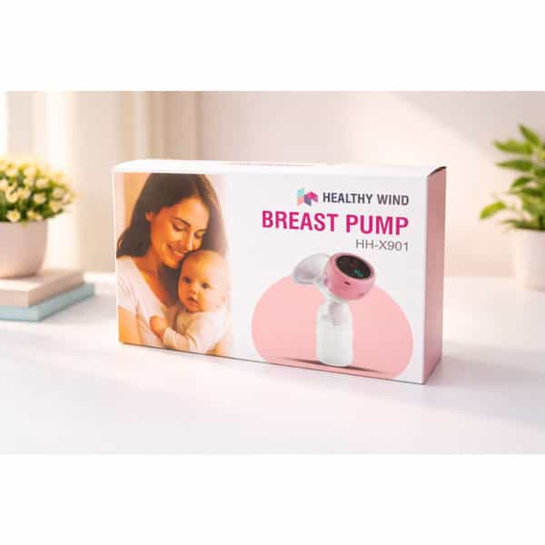 Healthy Wind Portable Electric Breast Pump 4Modes | 9Suction Levels Rechargeable Silicone Extractor