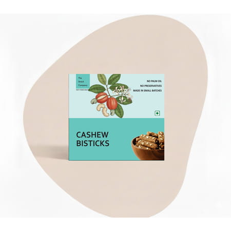 The Snack Company Cashew Bistick | Atta Biscuits | No Maida | No Refined Sugar - 130g