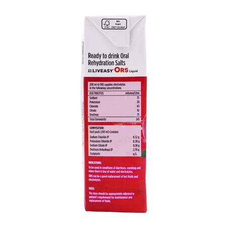 Liveasy Ors Liquid Oral Rehydration Salts 200 Ml - Apple Flavour (Ready To Drink)