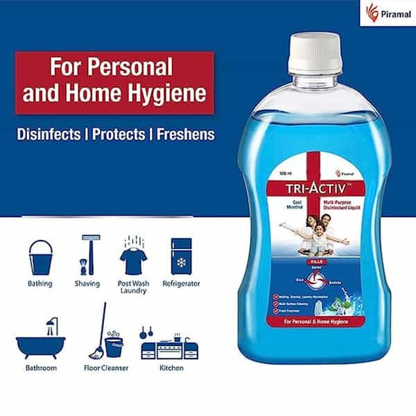 Tri-Activ Multi-Purpose Disinfectant Liquid - 500Ml | Pack Of 4