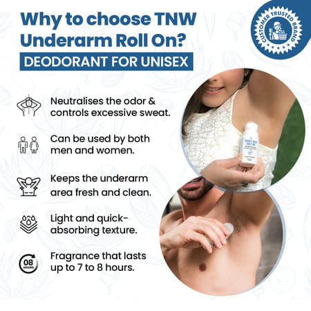 Tnw The Natural Wash Underarm Roll - On | With Hyaluronic Acid And Vetiver| Unisex |50ml