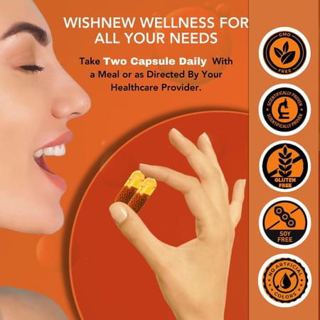 Wishnew Wellness Daily Ritual: Heart Health | Energy Boost With Omega | And Coq-10 Blended Formula