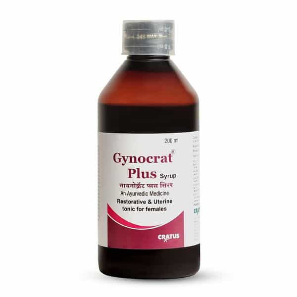 Cratus Gynocrat Plus Syrup 200Ml -(Pack Of 4)Hormonal Imbalance Supplement & Uterine Tonic For Women