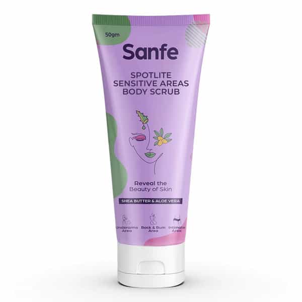 Buy SANFE SPOTLITE SENSITIVE BODY SCRUB FOR DARK UNDERARMS, INNER