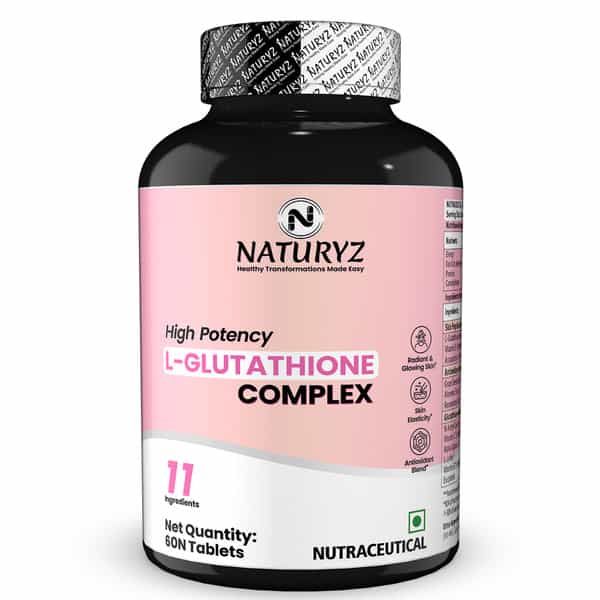 Naturyz L-Glutathione Complex With Skin Peptide For Radiant Glowing & Elastic Skin - 60 Tablets