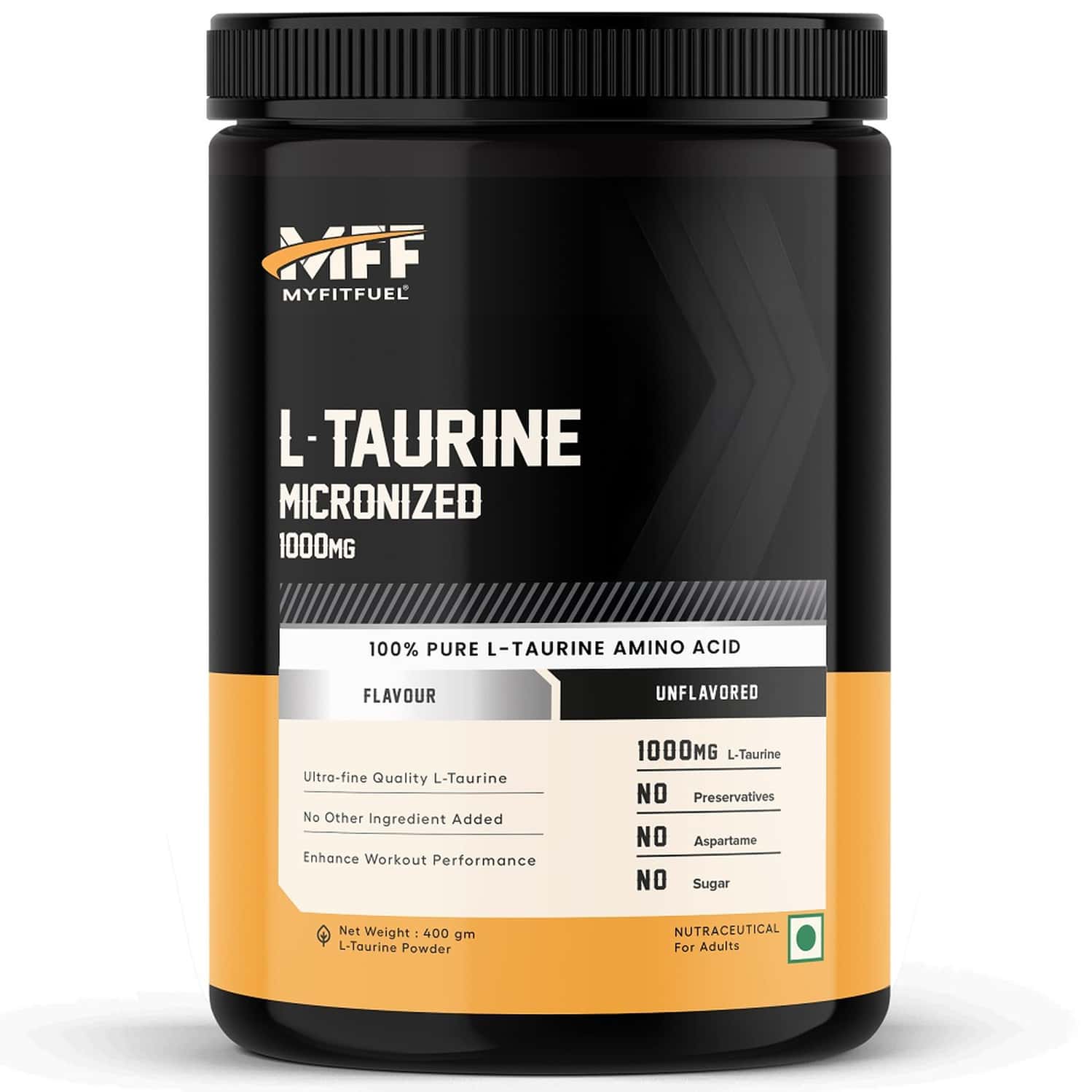 Myfitfuel L-taurine (400 Gm) Unflavoured| Amino Acid