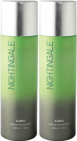 Ajmal Nightingale Deodorant 200Ml Each (Total 400Ml) For Men & Women
