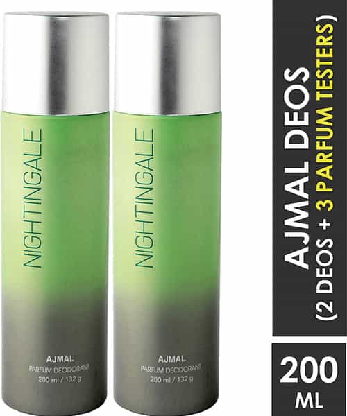 Ajmal Nightingale Deodorant 200Ml Each (Total 400Ml) For Men & Women