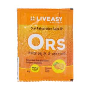 Liveasy Ors Sachet - 4.4 Grams - Oral Rehydration Salt - Orange Flavour