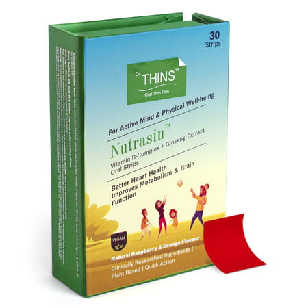 Dr.Thins Nutrasin Plant Based Vitamin B-Complex Ginseng Extract - 30 Oral Strips