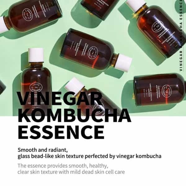 Juice To Cleanse Vinegar Kombucha Vegan Essence - Skin Renewal Nourishment - Radiant Skin - 150Ml