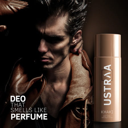 Ustraa Khaki Deodorant Body Spray - 150 Ml