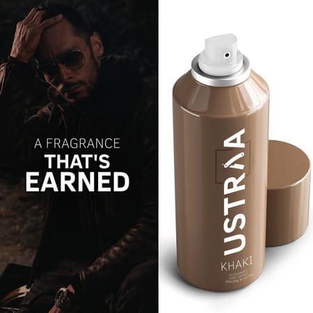 Ustraa Khaki Deodorant Body Spray - 150 Ml