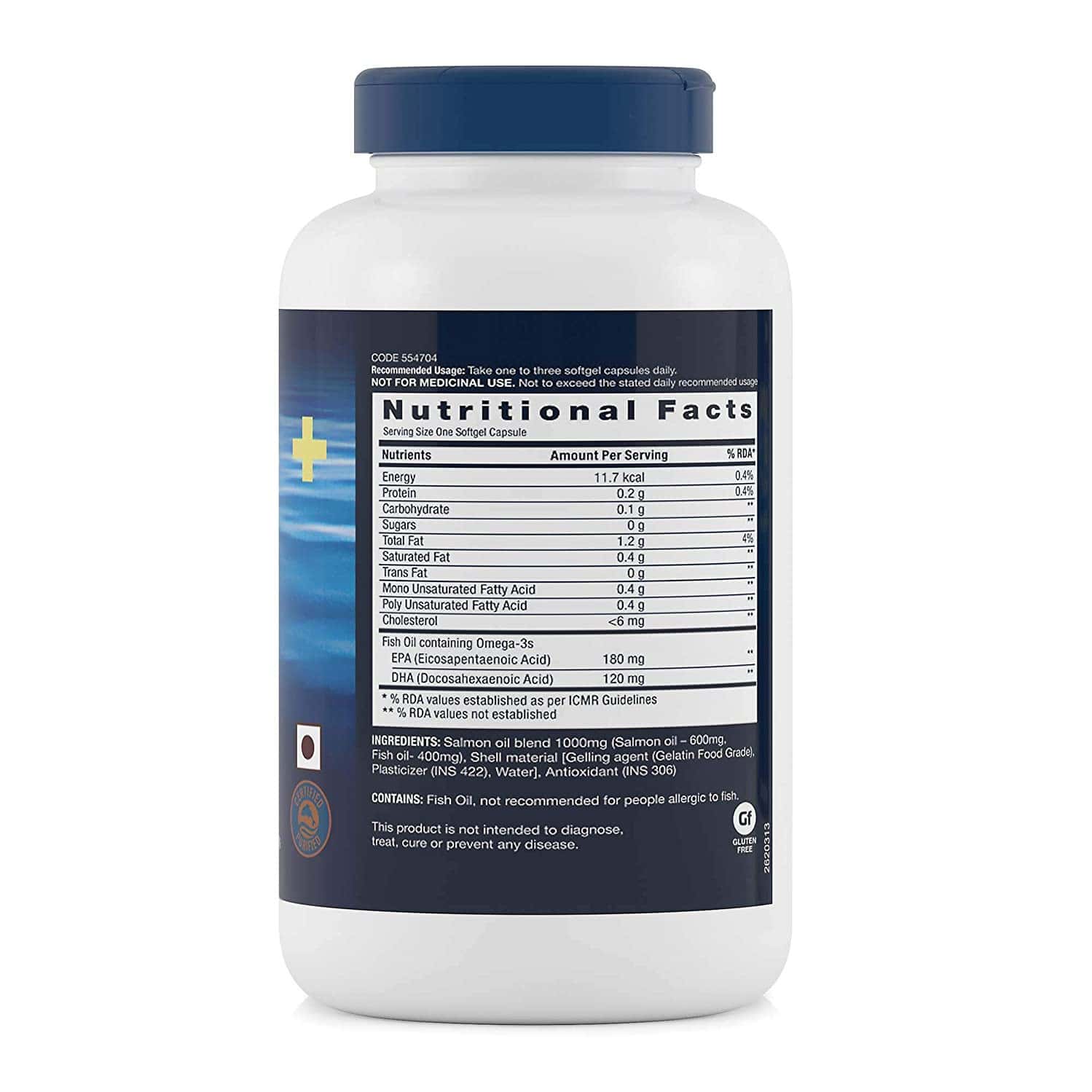 Buy GNC SALMON OIL 1000MG SOFTGEL CAP (RICH IN OMEGA3 FATTY ACIDS