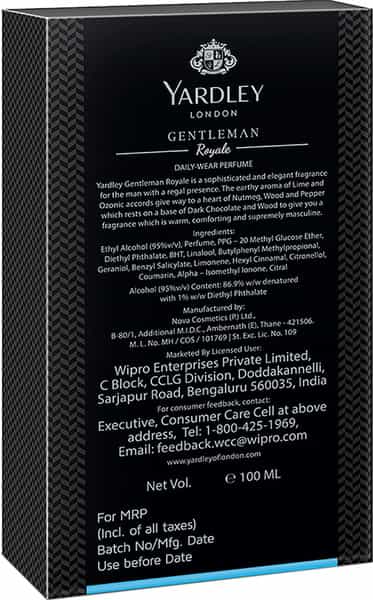 Yardley London Gentleman Royale Daily Wear Perfume (Edc) For Men 100Ml