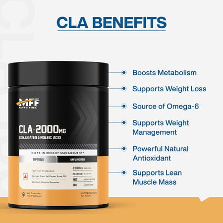 Myfitfuel Cla 2000Mg | (180 Softgels) | Supplement For Men & Women| Fat Loss | Weight Management