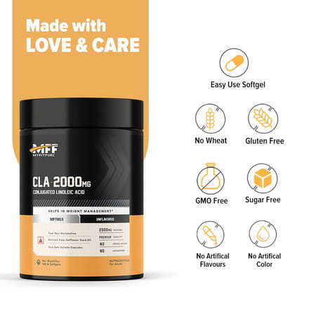 Myfitfuel Cla 2000Mg | (180 Softgels) | Supplement For Men & Women| Fat Loss | Weight Management