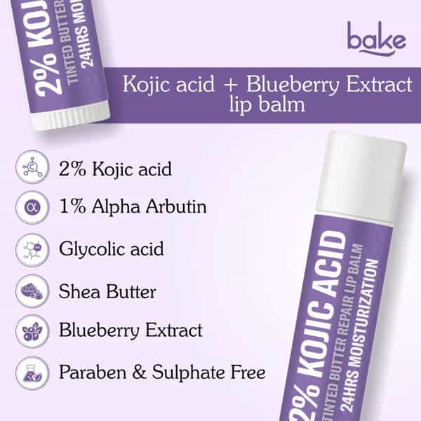 Bake 2% Kojic Tinted Brightening Lip Balm With Arbutin & Glycolic (5G)