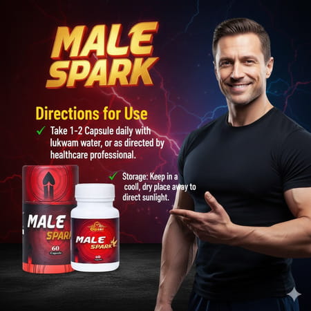 Cipzer Male Spark 60 Capsules | Supports Mens Vitality| Stamina & Overall Wellness