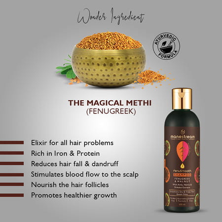 Manestream Fenusmooth Ayurvedic Fenugreek And Walnut Shampoo (100 Ml)