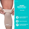 Beatxp Beige Color 2 Way Knee Support For Men & Women (Pack Of 2) (L)