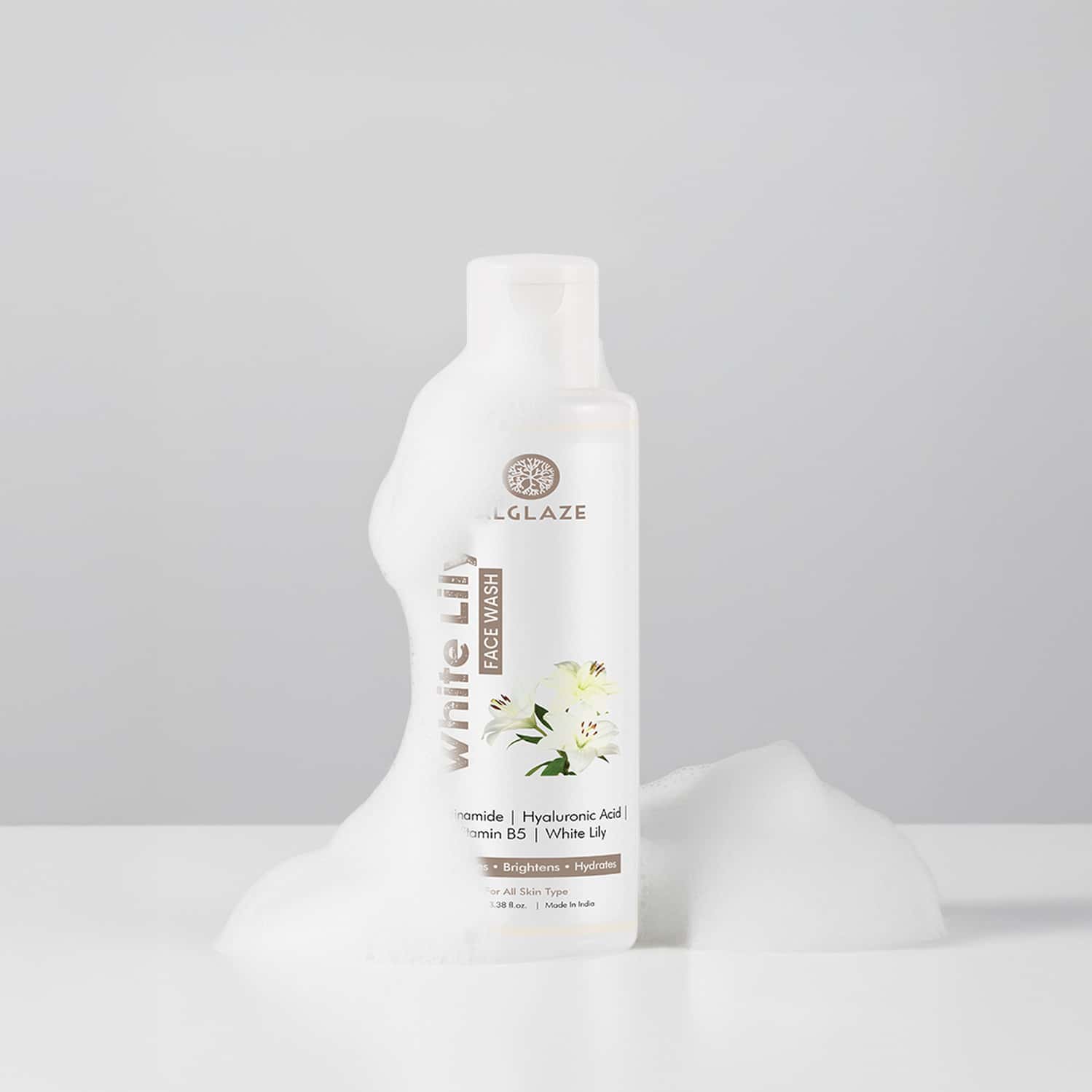 Alglaze White Lily Face Wash | Niacinamide| Hyaluronic Acid & Vitamin B5 | All Skin Types | 100ml