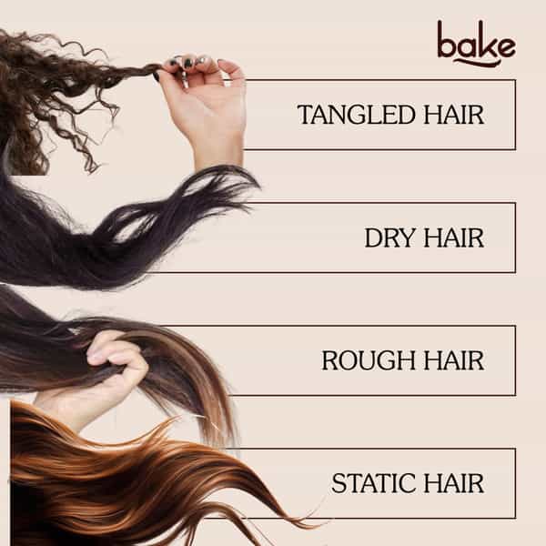 Bake Bamboo Wooden Paddle Hair Brush With Natural Bristles For Smooth & Healthy Hair