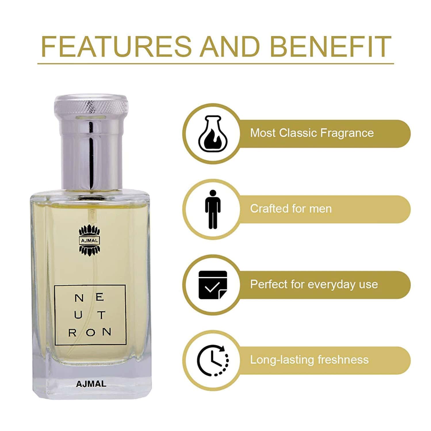 Buy AJMAL AMBER MAGIC EDP 100ML PERFUME FOR MEN AND NEUTRON EDP 100ML ...