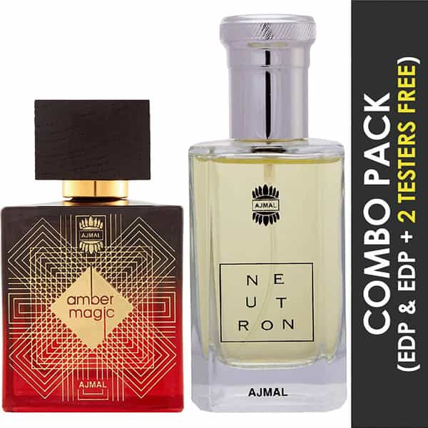 Ajmal Amber Magic Edp 100Ml Perfume For Men And Neutron Edp 100Ml Perfume For Men