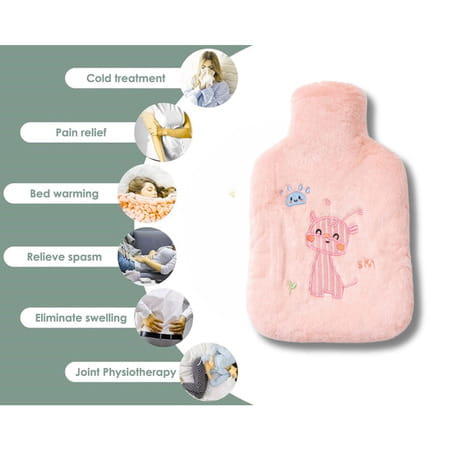 Healthy Wind Premium Hot Water Rubber Bag With Soft Plush Cover For Cramps_back Pain Relief 2000 Ml