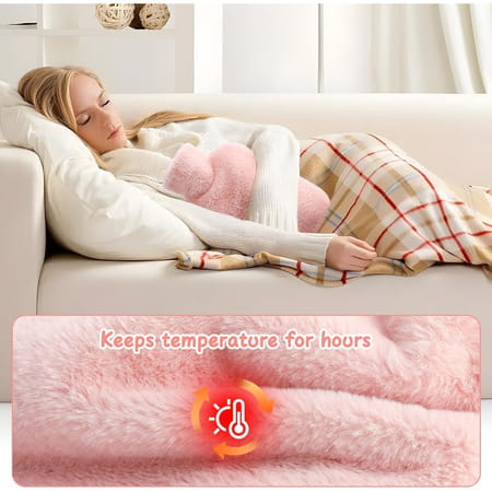 Healthy Wind Premium Hot Water Rubber Bag With Soft Plush Cover For Cramps_back Pain Relief 2000 Ml