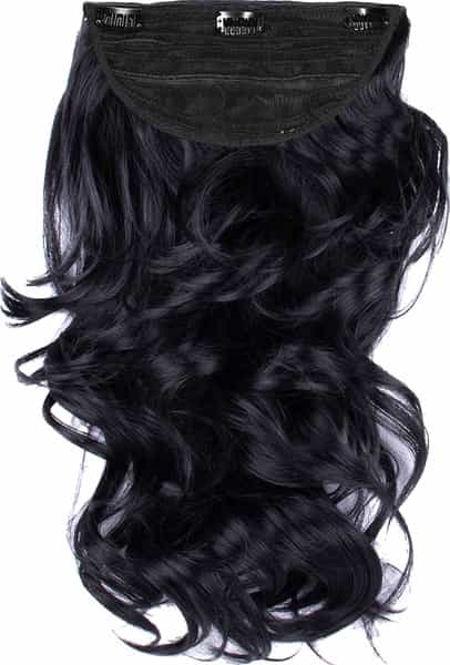 Streak Street Clip-In 18" Out Curl Jet Black Hair Extensions