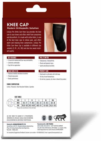 Liveasy Pro Modern Orthopedic Solution Knee Cap Medium Size 1 Nos