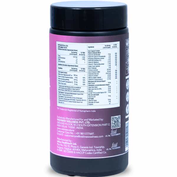 Wishnew Wellness Advanced Women's Multivitamin 50+: Bone Strength | Immune Support | And Vitality
