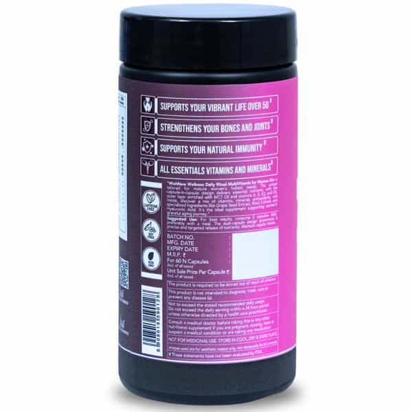 Wishnew Wellness Advanced Women's Multivitamin 50+: Bone Strength | Immune Support | And Vitality