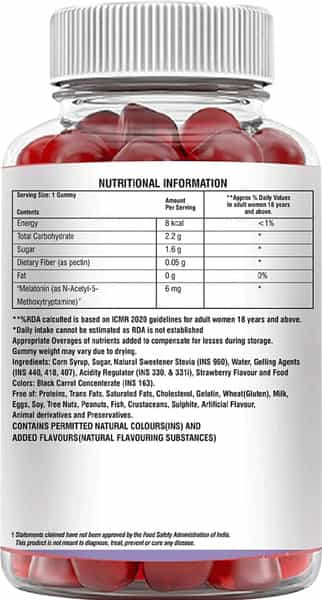 Wommune Melatonin 5Mg Promotes Relaxation & Sleep Helps Improve Sleep Quality