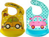 Baby Story Waterproof Baby Bib With Food Catching Pocket-2Pcs (Yellow | Blue)