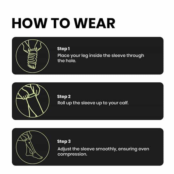 Actifit Calf Compression Sleeve | Muscle Support | L Size | Multicolor | 1 Pack