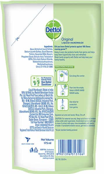 Dettol Liquid Handwash Refill 175 Ml