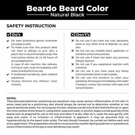 Beardo Beard Color For Men - Natural Black - 30 Gm