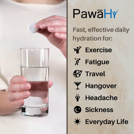 Pawahy Electrolyte Energy Hydration Ashwagandha& Herbs -Pack Of 2 (30 Tablets) -Black Currant